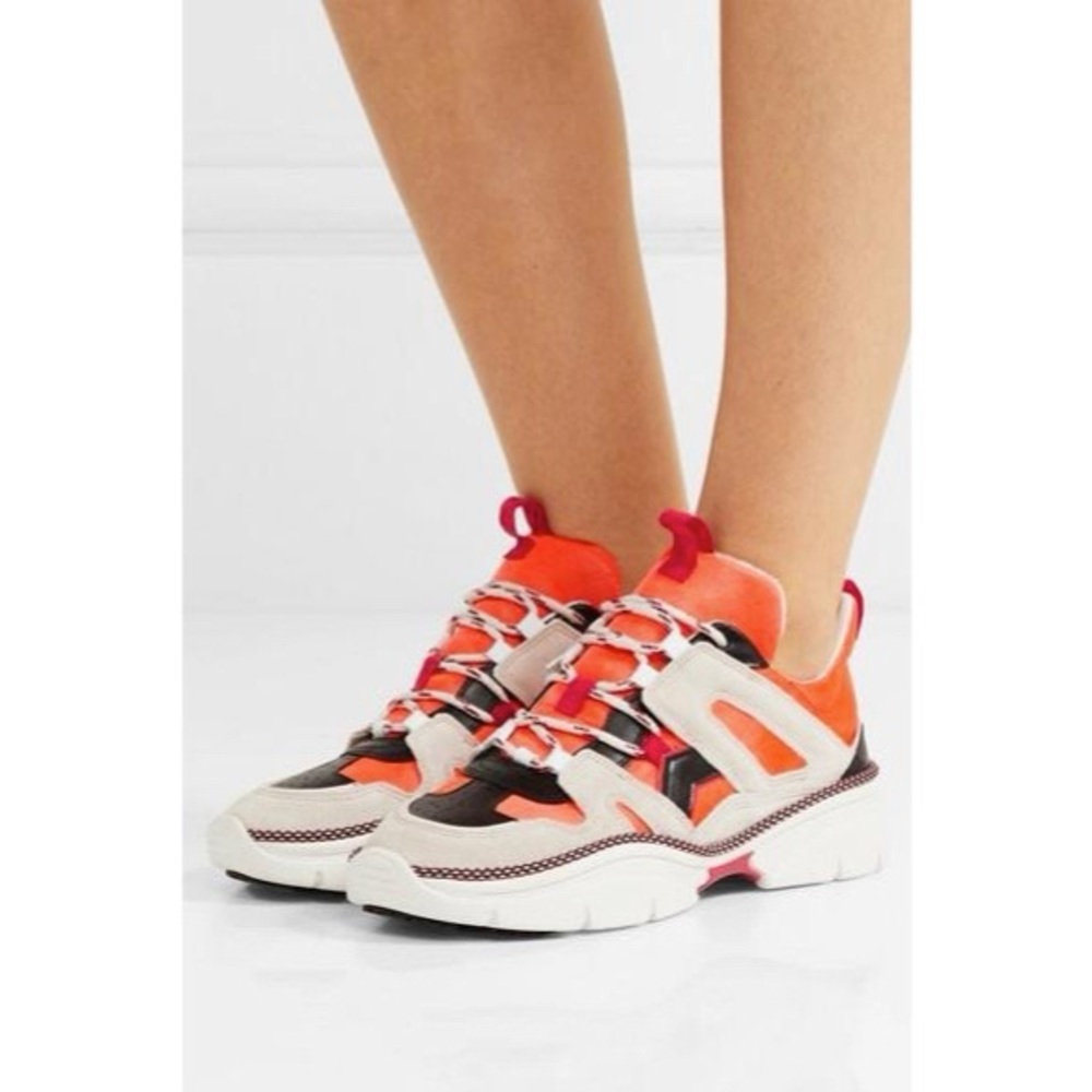Isabel Marant Kindsay sneakers white orange 37 worn once